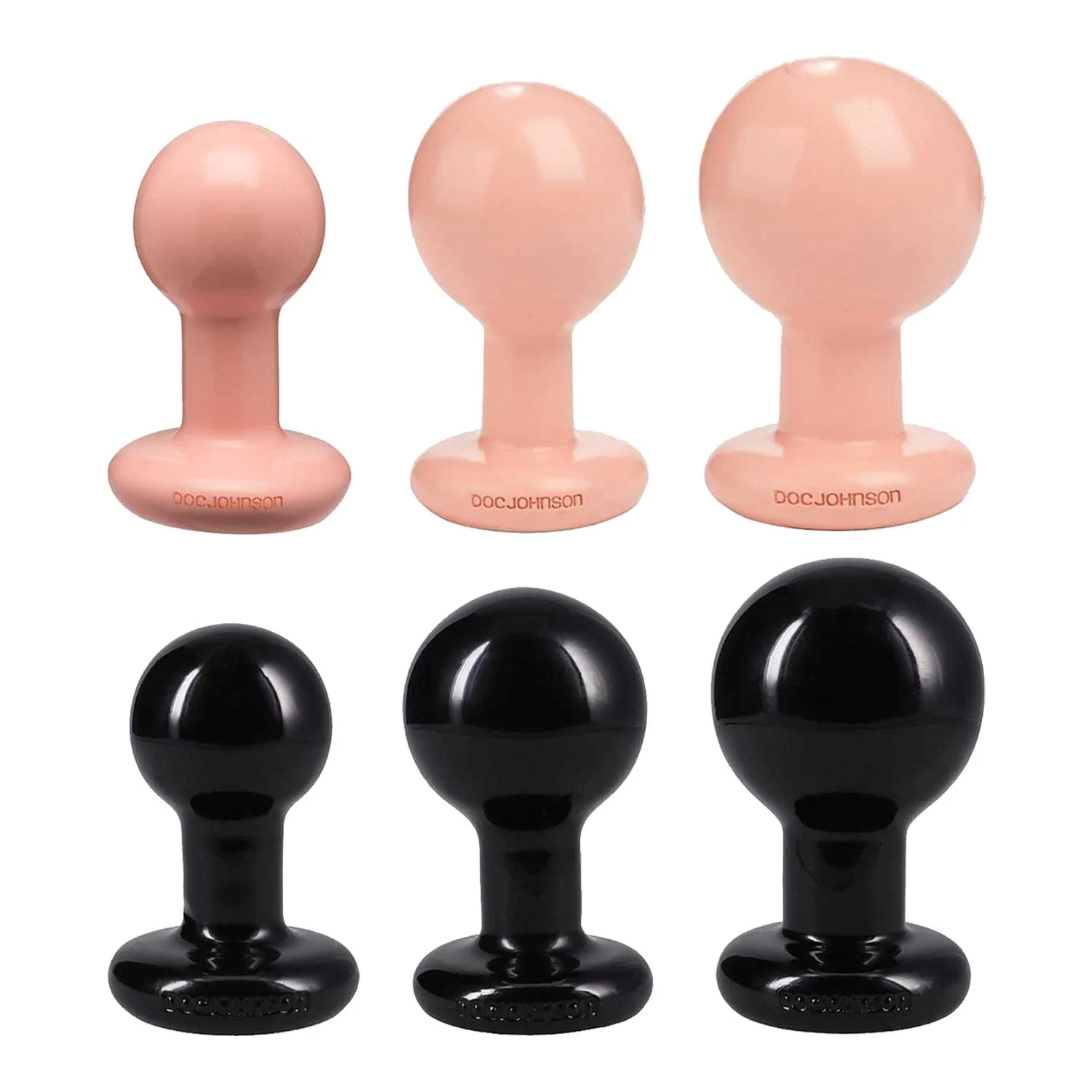 The Classic Round Butt Plug 3 piece set The Classic Round Butt Plug 3 piece set