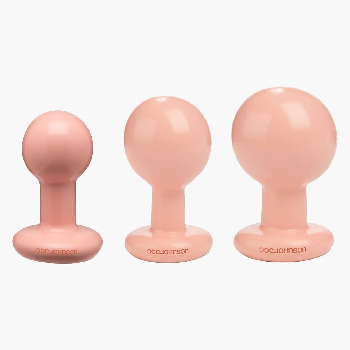 The Classic Round Butt Plug 3 piece set The Classic Round Butt Plug 3 piece set