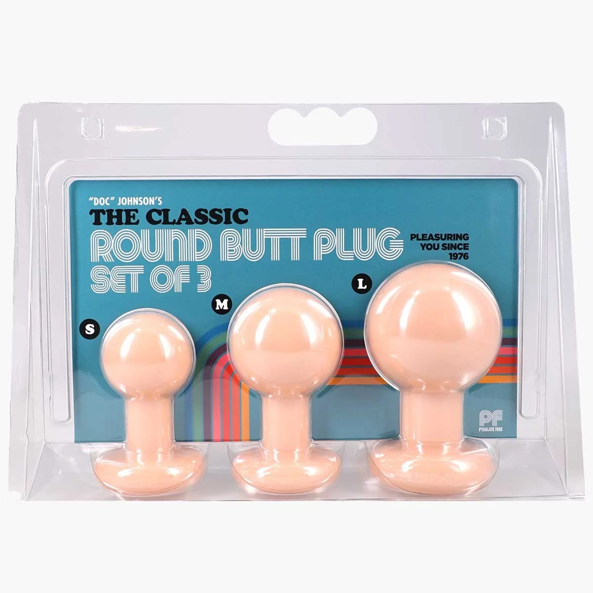 The Classic Round Butt Plug 3 piece set The Classic Round Butt Plug 3 piece set