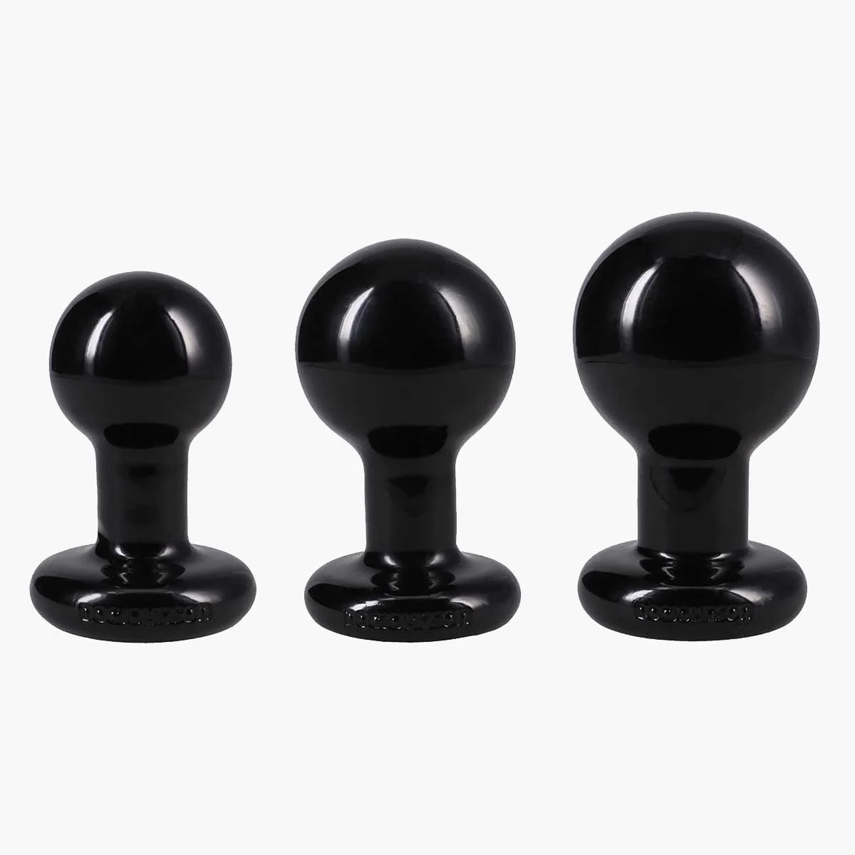 The Classic Round Butt Plug 3 piece set The Classic Round Butt Plug 3 piece set