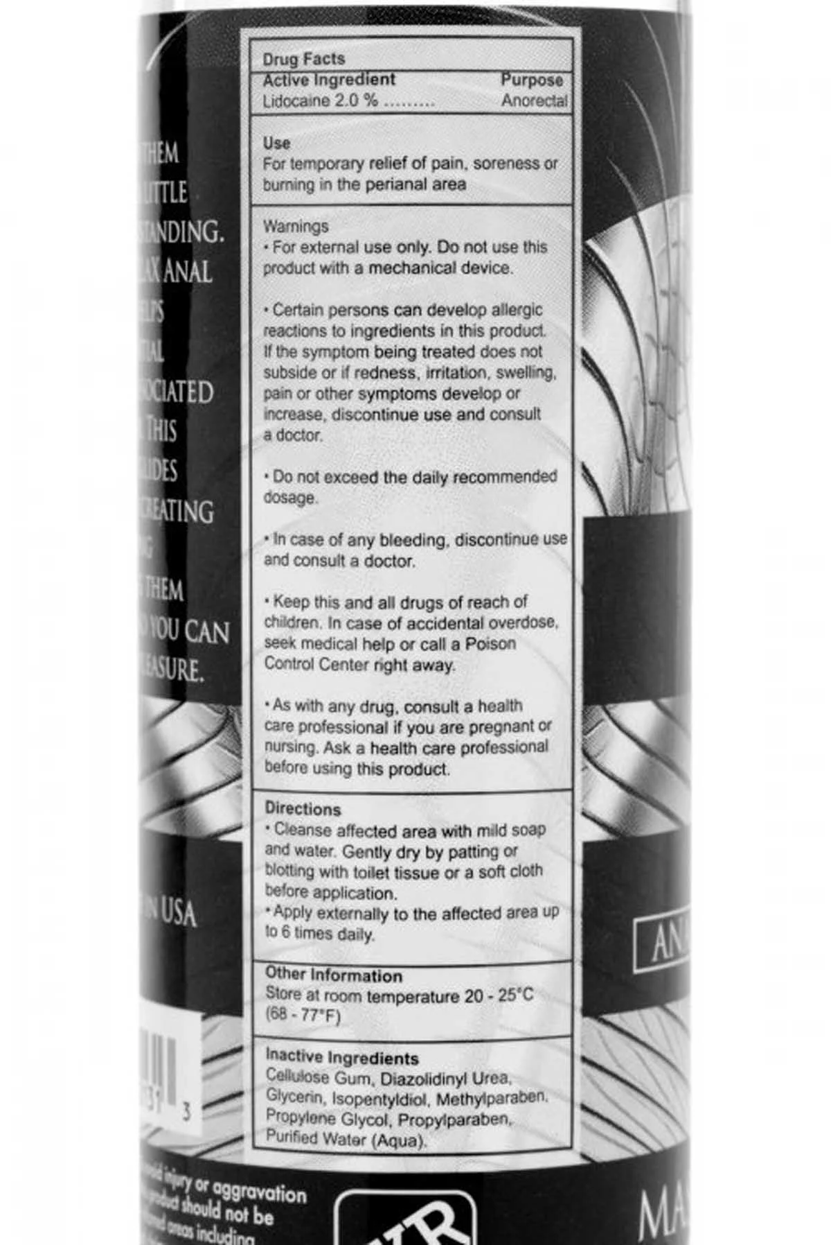 Ass Relax Desensitizing Lubricant 4.25 oz. Ass Relax Desensitizing Lubricant 4.25 oz.