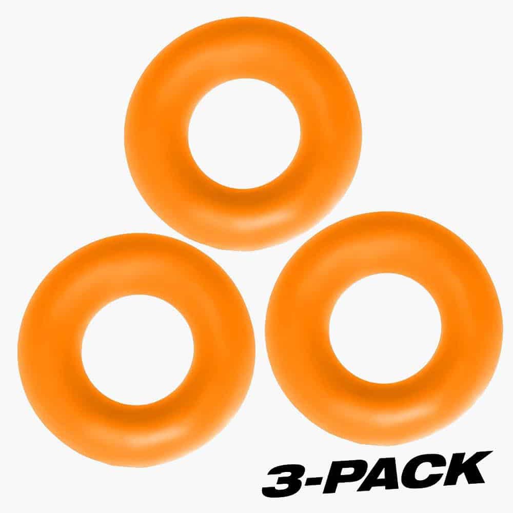 Fat 3 Pack Jumbo Cock Rings Orange