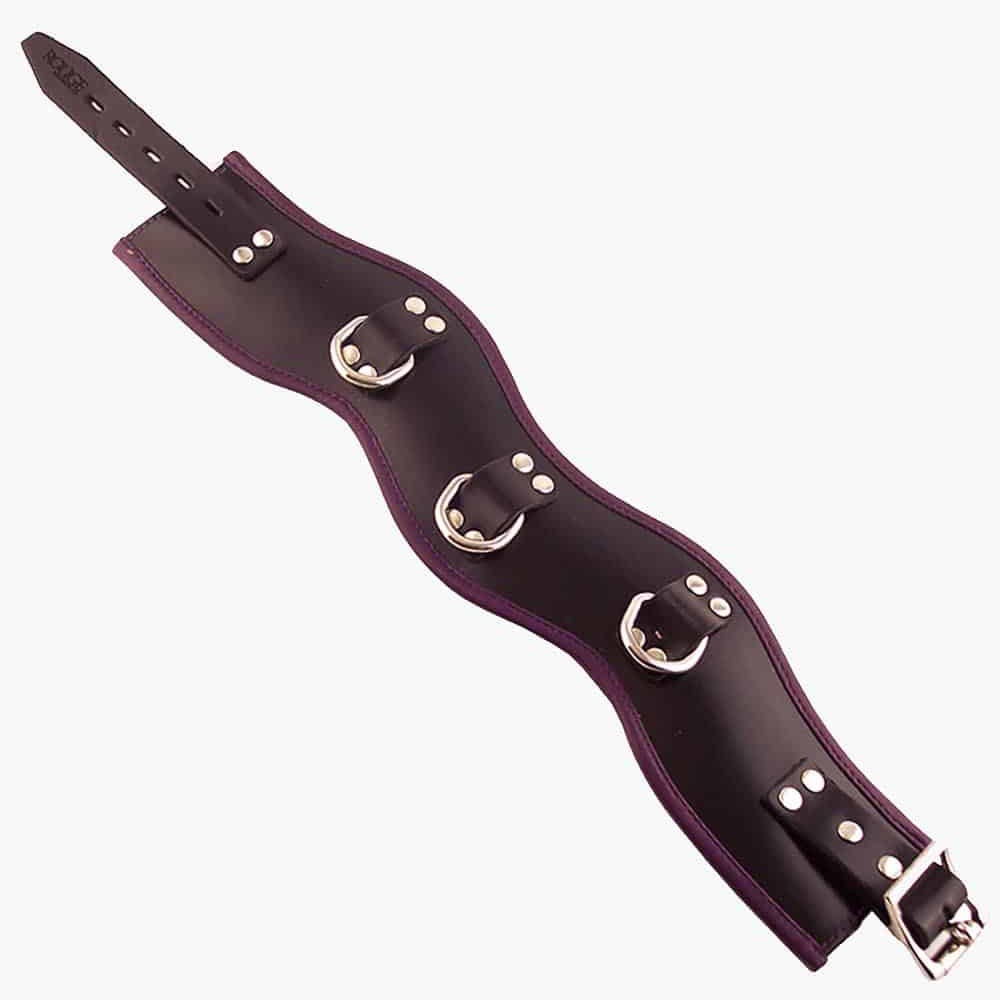 Rouge Leather Posture Collar Black Red Pink Purple | BDSM Restraint D-Rings - Picture 12 of 13